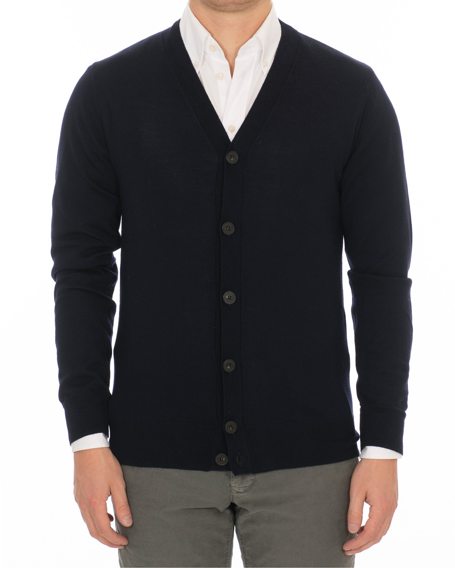 Herre | Gensere | A.P.C. | Samuel Merino Cardigan Dark Navy