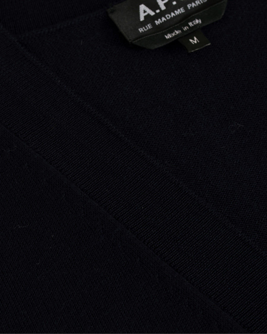 Herre | Gensere | A.P.C. | Samuel Merino Cardigan Dark Navy