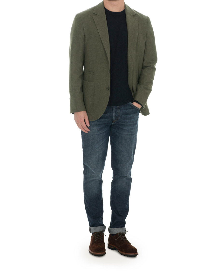 Herre | Dressjakker | Brunello Cucinelli | Cashmere Blend Patch Pocket Blazer Green