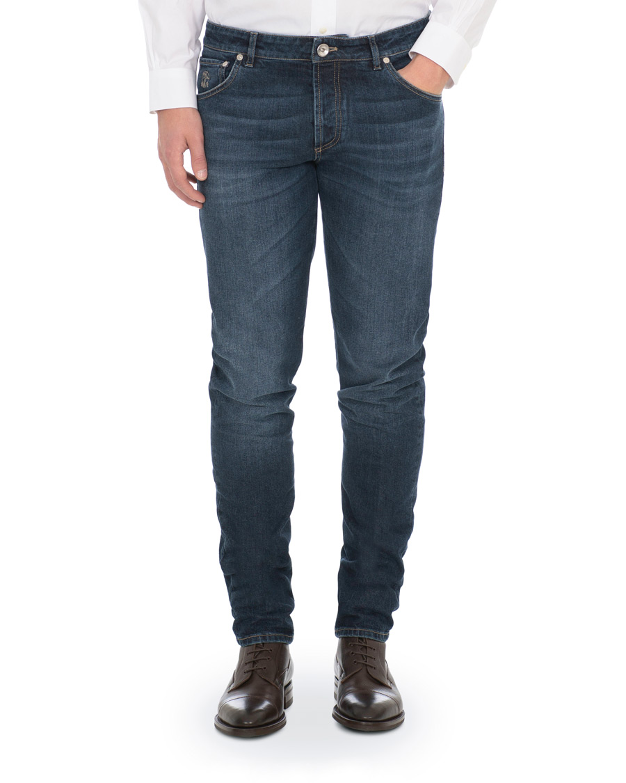 Herre | Jeans | Brunello Cucinelli | Slim Fit 5-Pocket Jeans Indigo