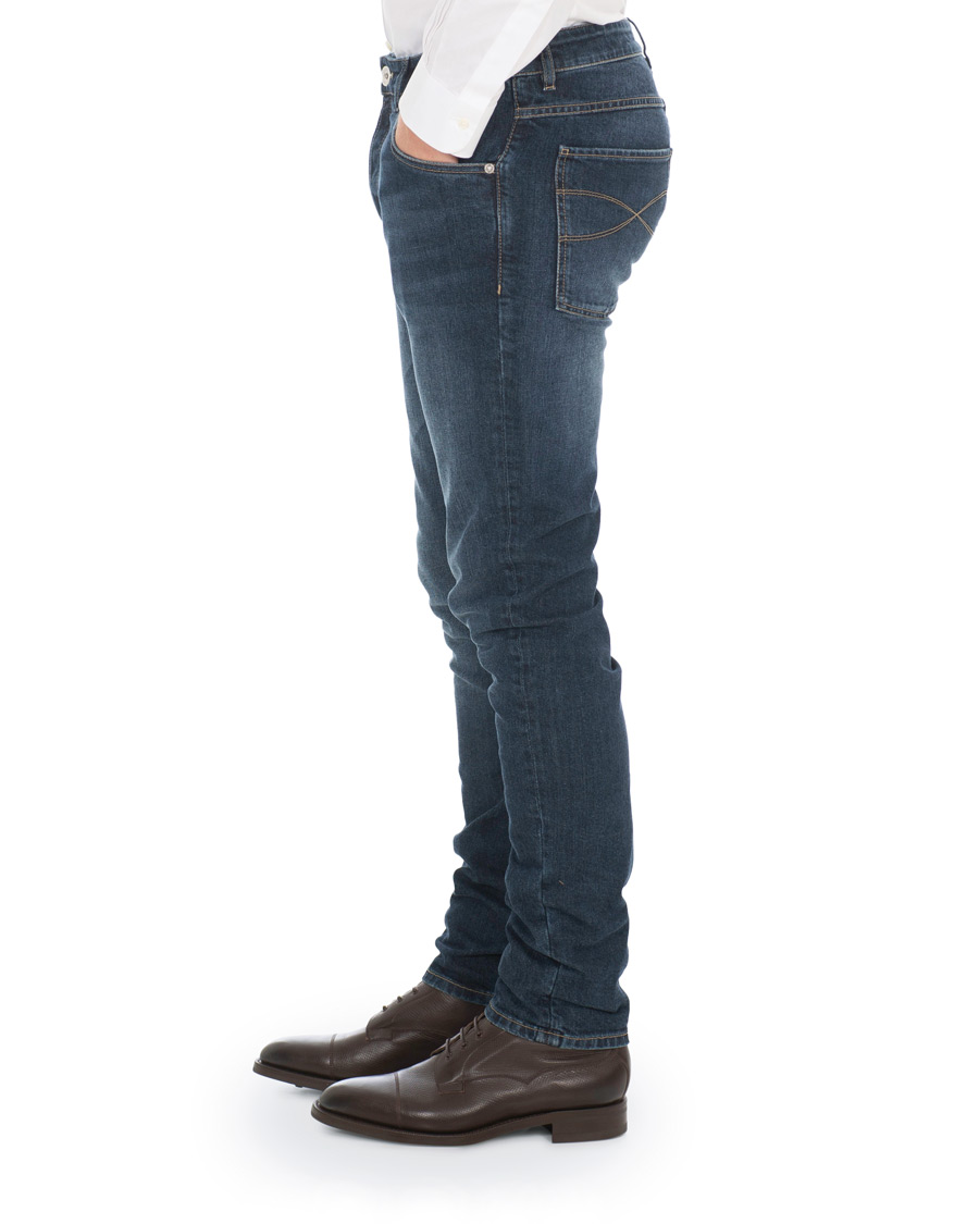 Herre | Jeans | Brunello Cucinelli | Slim Fit 5-Pocket Jeans Indigo