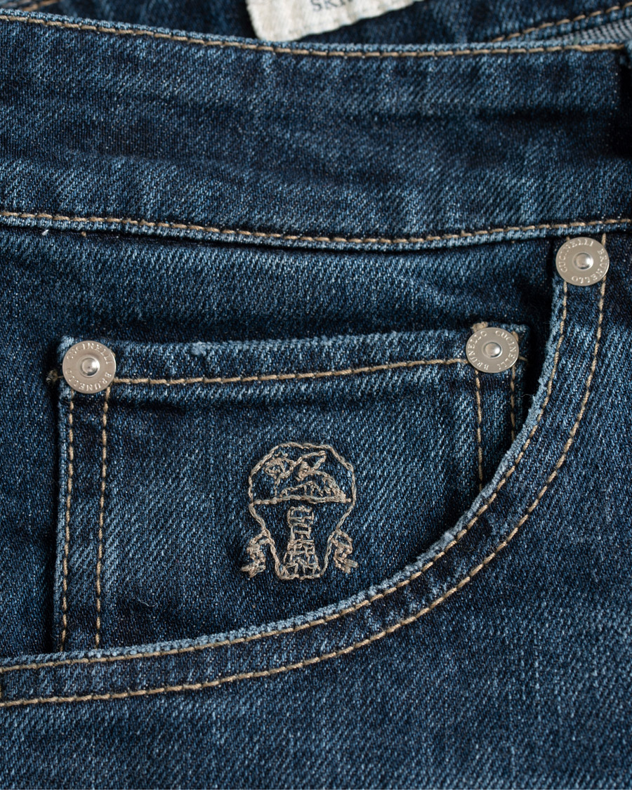 Herre | Jeans | Brunello Cucinelli | Slim Fit 5-Pocket Jeans Indigo