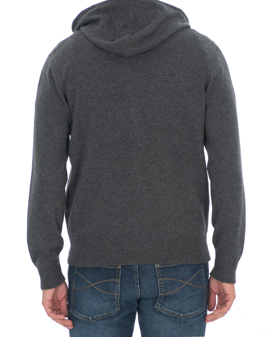 Herre | Gensere | Brunello Cucinelli | Cashmere Zip Hoodie Dark Grey