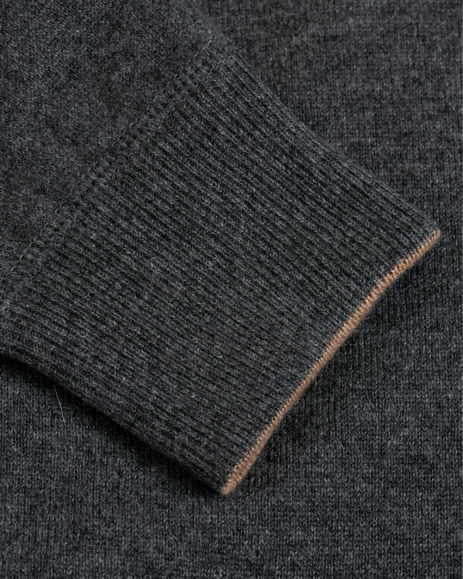 Herre | Gensere | Brunello Cucinelli | Cashmere Zip Hoodie Dark Grey