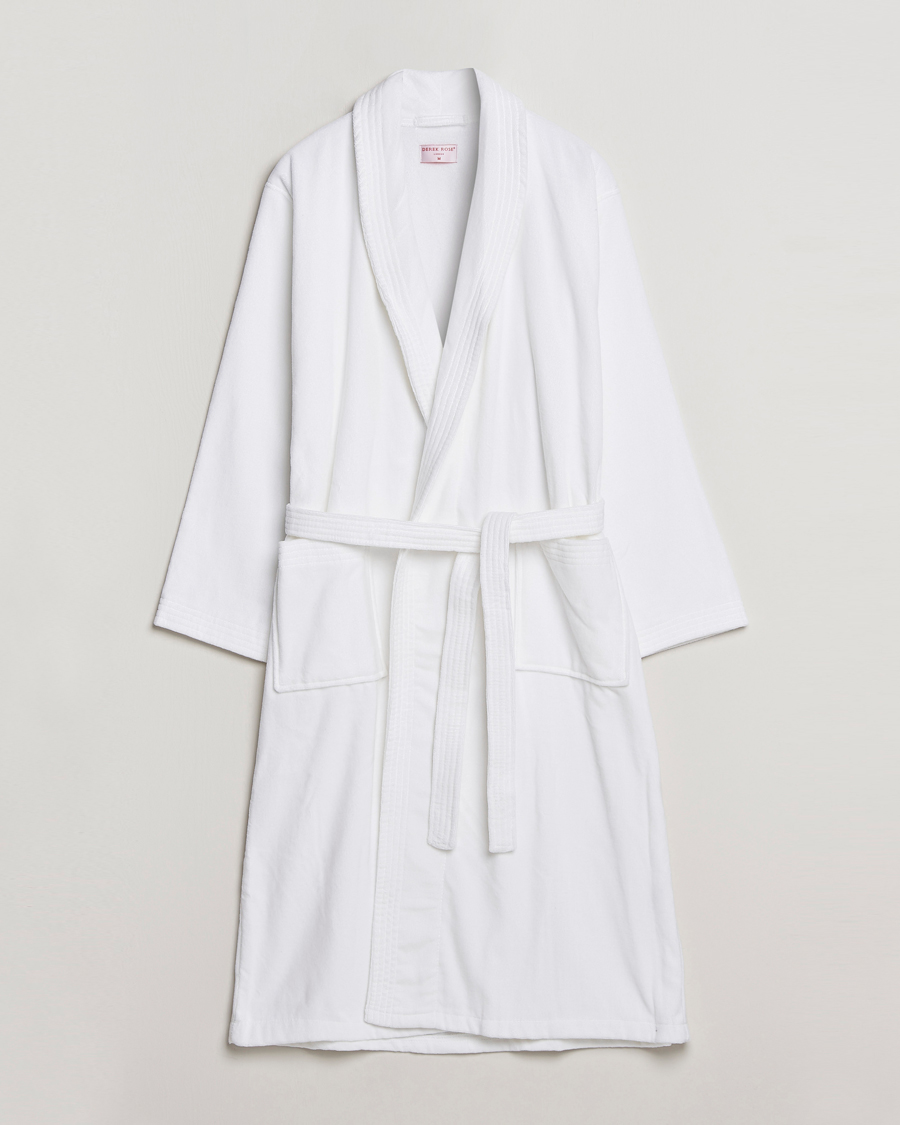 Herre | Pyjamaser og badekåper | Derek Rose | Cotton Velour Gown White