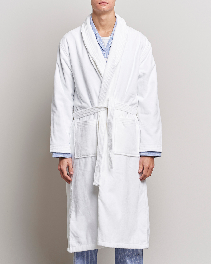 Herre | Morgenkåper | Derek Rose | Cotton Velour Gown White