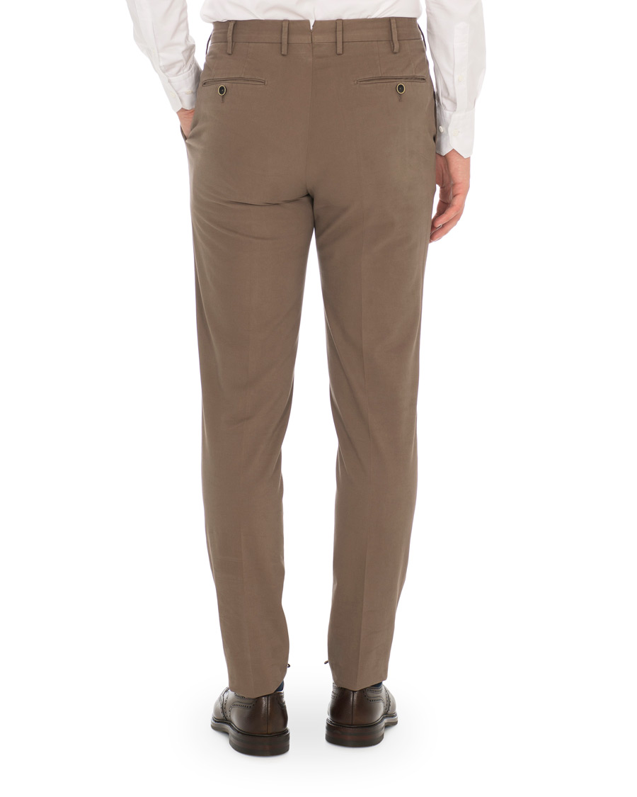 Herre | Bukser | PT01 | Gentleman Fit Pleated Cotton Trousers Brown