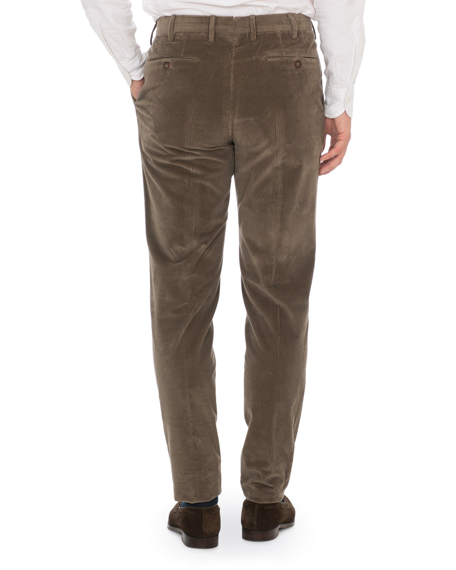 Herre | Bukser | PT01 | Gentleman Fit Pleated Corduroy Trousers Brown