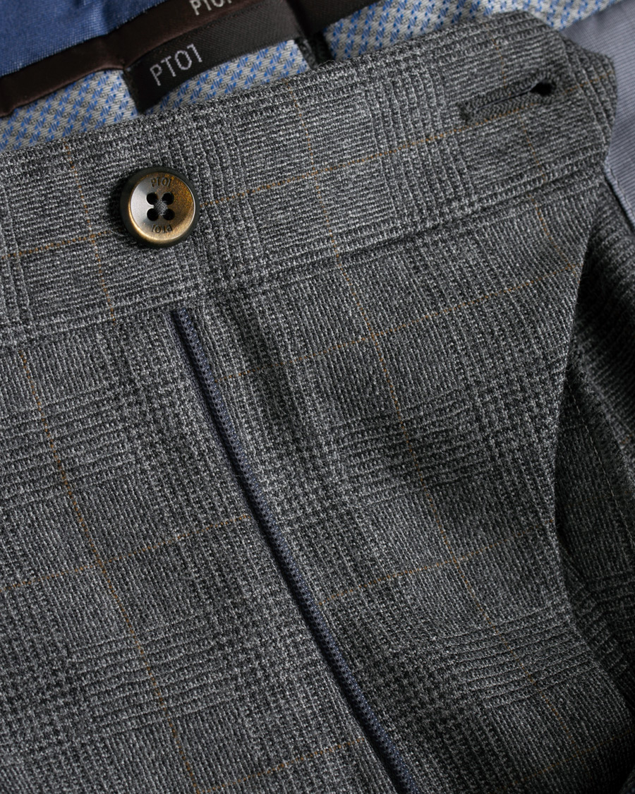 Herre | Bukser | PT01 | Gentleman Fit Pleated Wool/Cashmere Trousers Light Grey