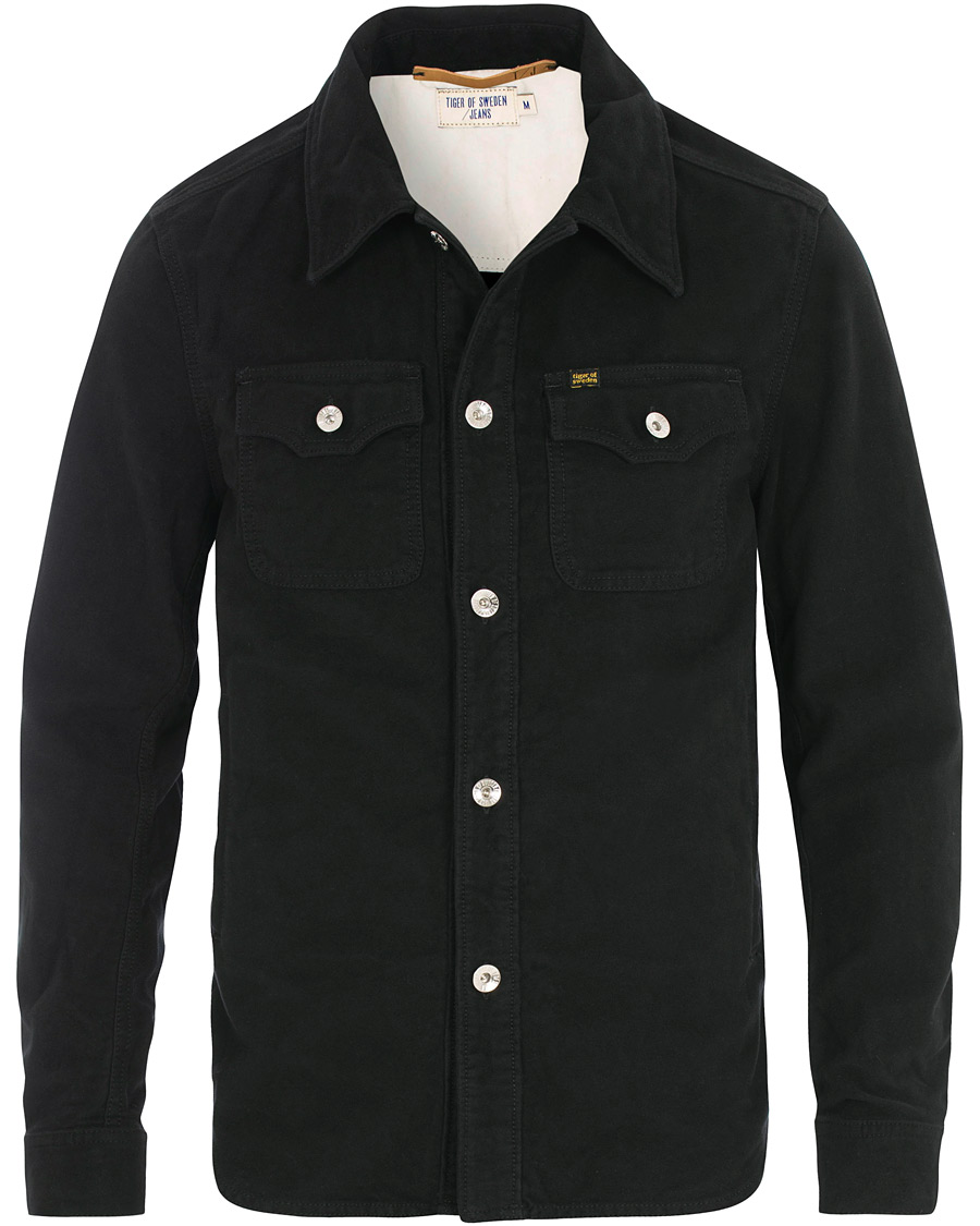 Herre | Jakker | Tiger of Sweden Jeans | Get Moleskin Denim Jacket Black