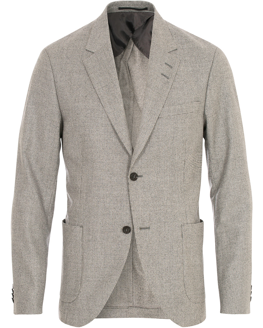 Herre | Dressjakker | Tiger of Sweden | Jamot Houndstooth Brushed Wool Suit Blazer Grey
