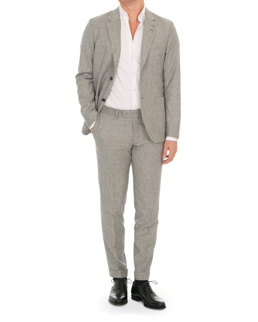 Herre | Dressjakker | Tiger of Sweden | Jamot Houndstooth Brushed Wool Suit Blazer Grey