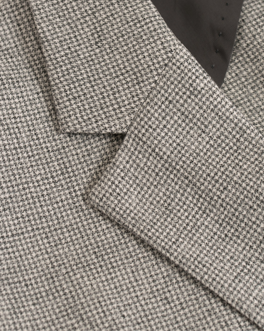 Herre | Dressjakker | Tiger of Sweden | Jamot Houndstooth Brushed Wool Suit Blazer Grey