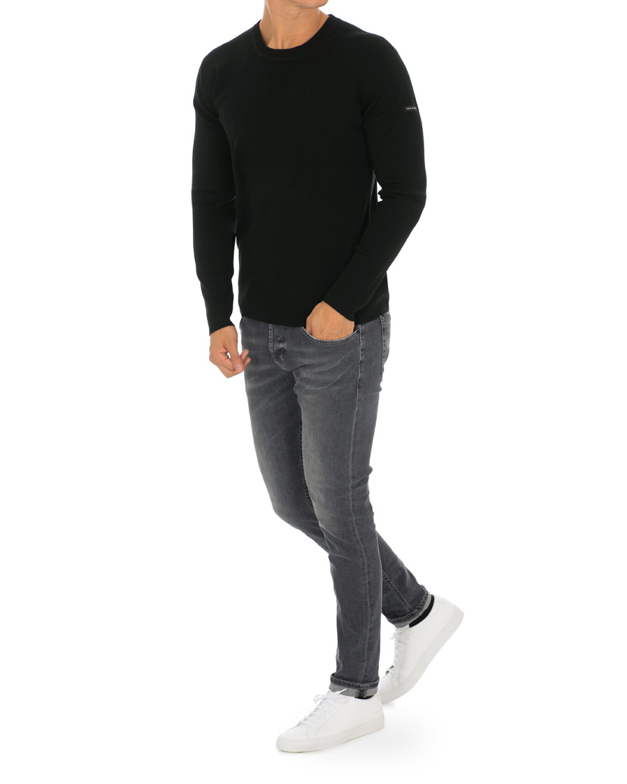 Herre | Gensere | Tiger of Sweden | Harvik Wool Logo Crew Neck Black