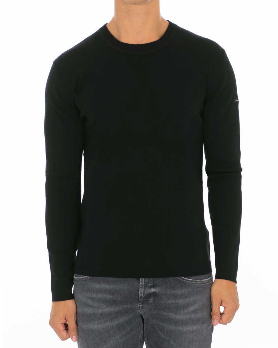 Herre | Gensere | Tiger of Sweden | Harvik Wool Logo Crew Neck Black