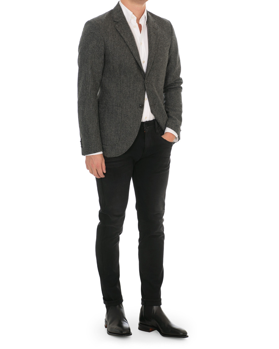 Herre | Dressjakker | Tiger of Sweden | Jamot Half Lined Structured Wool Blazer Grey Melange