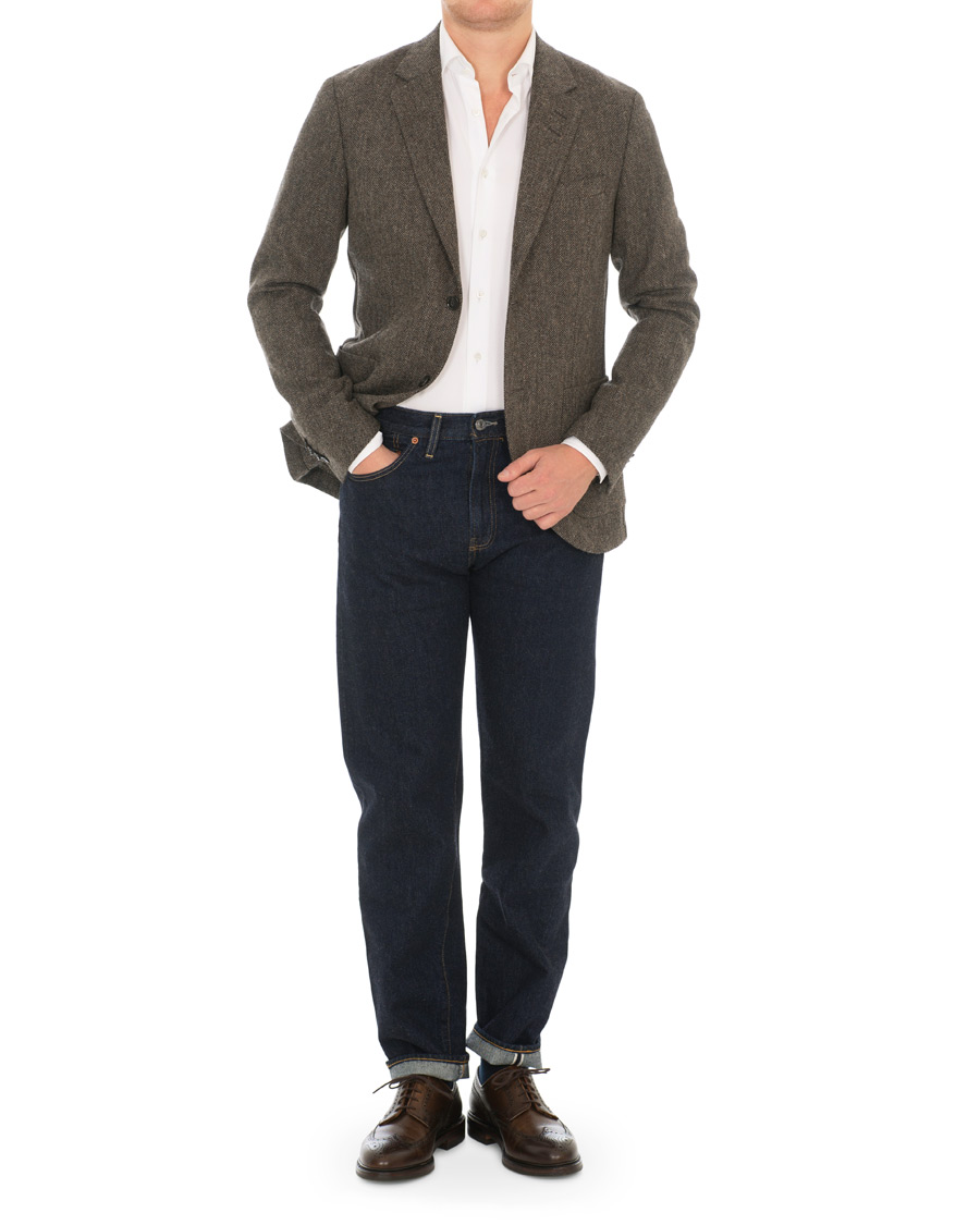Herre | Dressjakker | Tiger of Sweden | Jamot Half Lined Structured Wool Blazer Brown