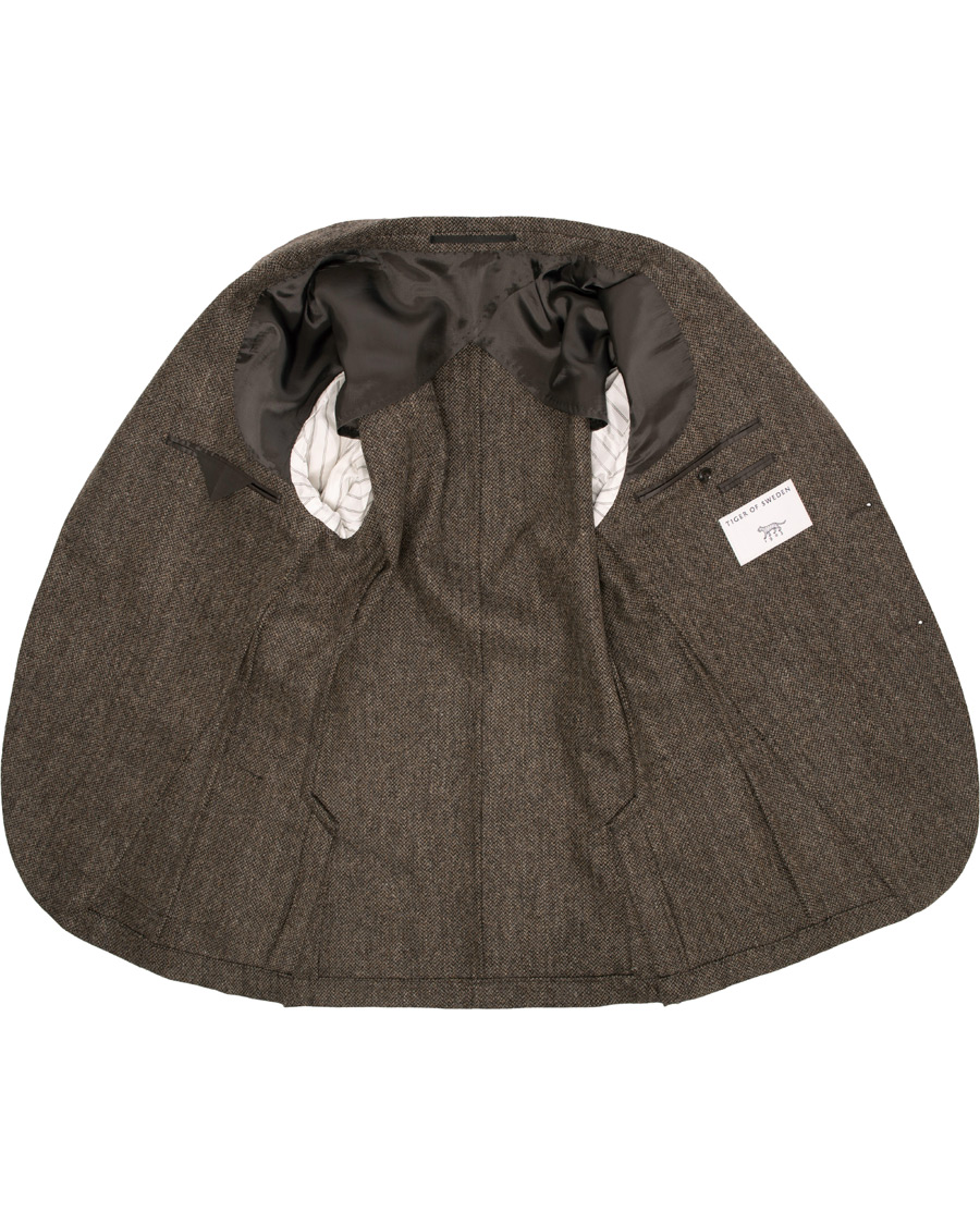 Herre | Dressjakker | Tiger of Sweden | Jamot Half Lined Structured Wool Blazer Brown