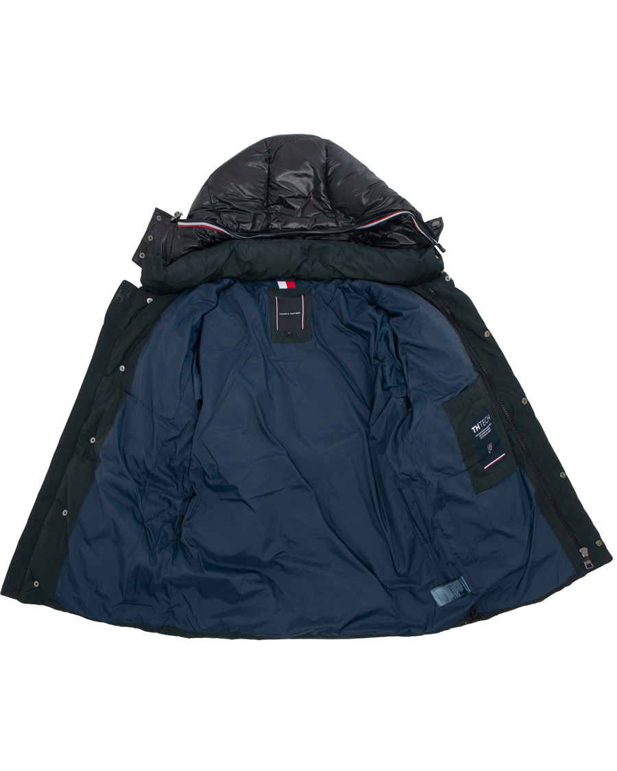 Herre | Jakker | Tommy Hilfiger | Hooded Bomber Down Jacket Jet Black