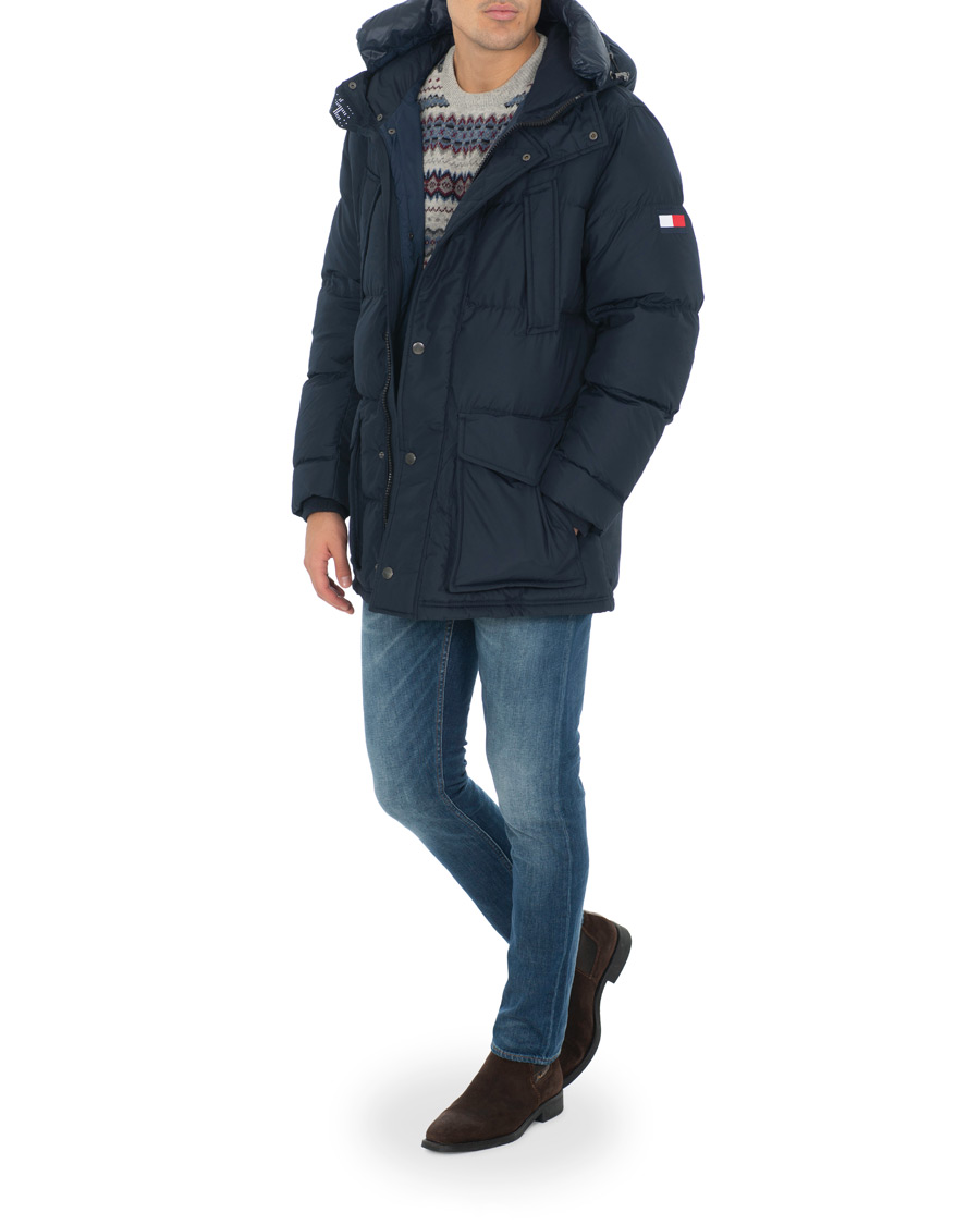 Herre | Jakker | Tommy Hilfiger | Hooded Down Parka Sky Captain