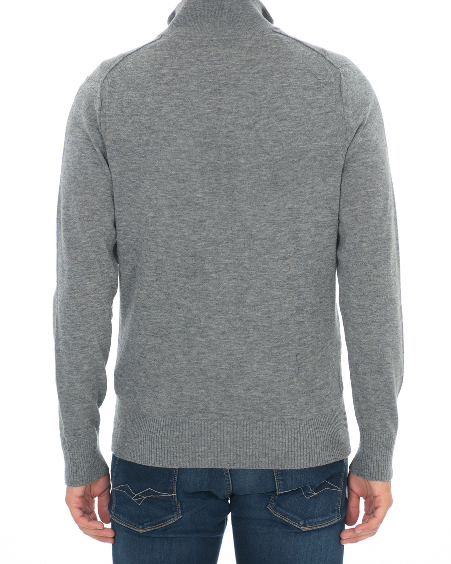 Herre | Gensere | Tommy Hilfiger | Lambswool Half Zip Silver Fog Heather