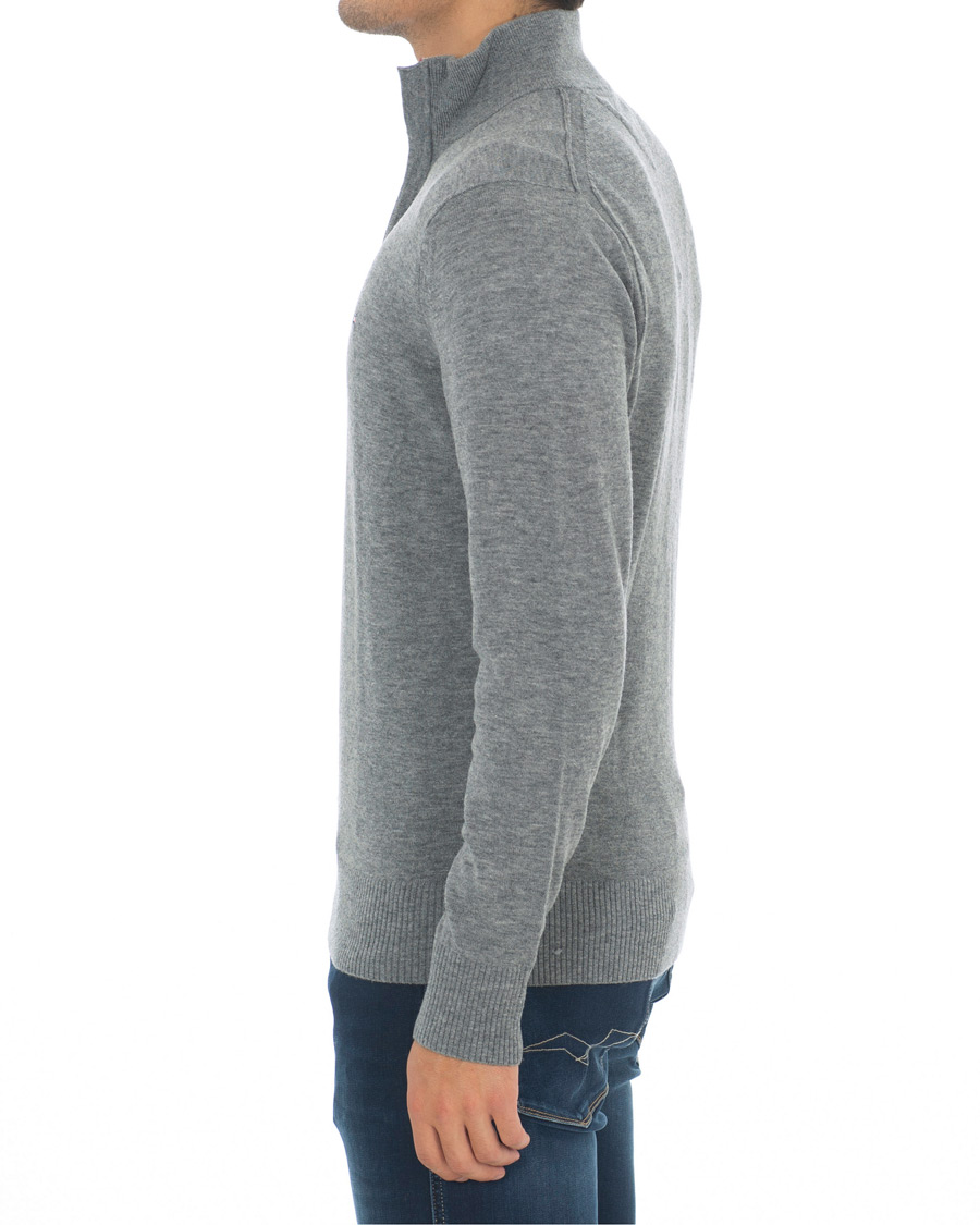 Herre | Gensere | Tommy Hilfiger | Lambswool Half Zip Silver Fog Heather