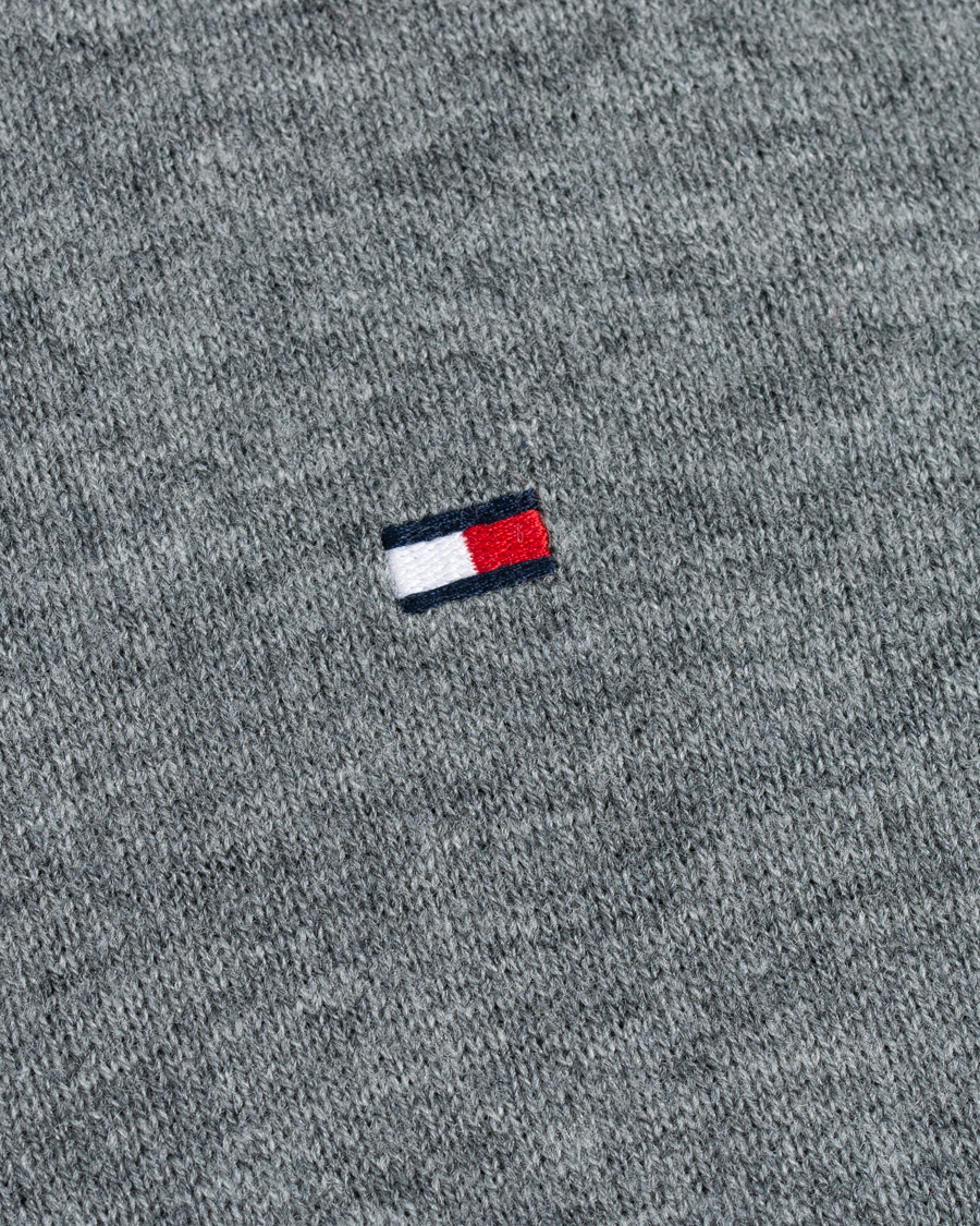 Herre | Gensere | Tommy Hilfiger | Lambswool Half Zip Silver Fog Heather