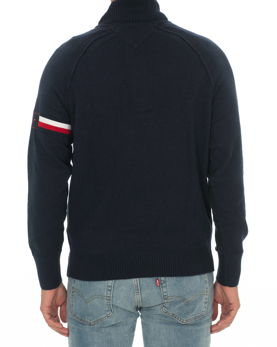 Herre | Gensere | Tommy Hilfiger | Monogram Button Mock Neck Sky Captain