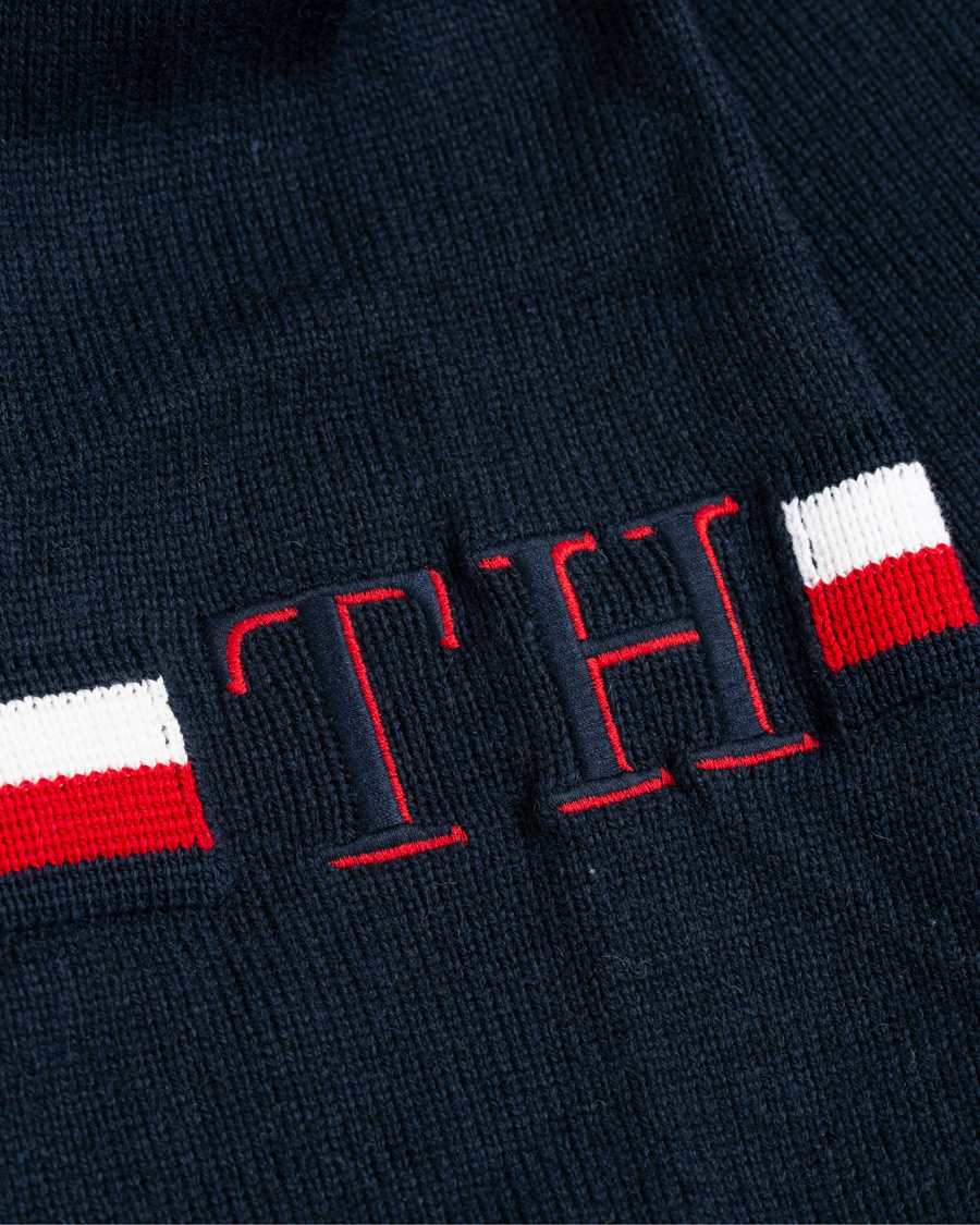 Herre | Gensere | Tommy Hilfiger | Monogram Button Mock Neck Sky Captain