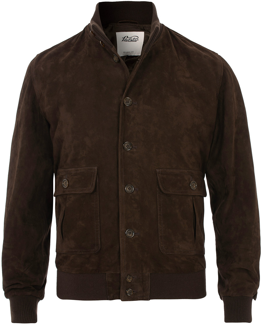 Herre | Jakker | Valstar | Valstarino Suede Jacket Dark Brown