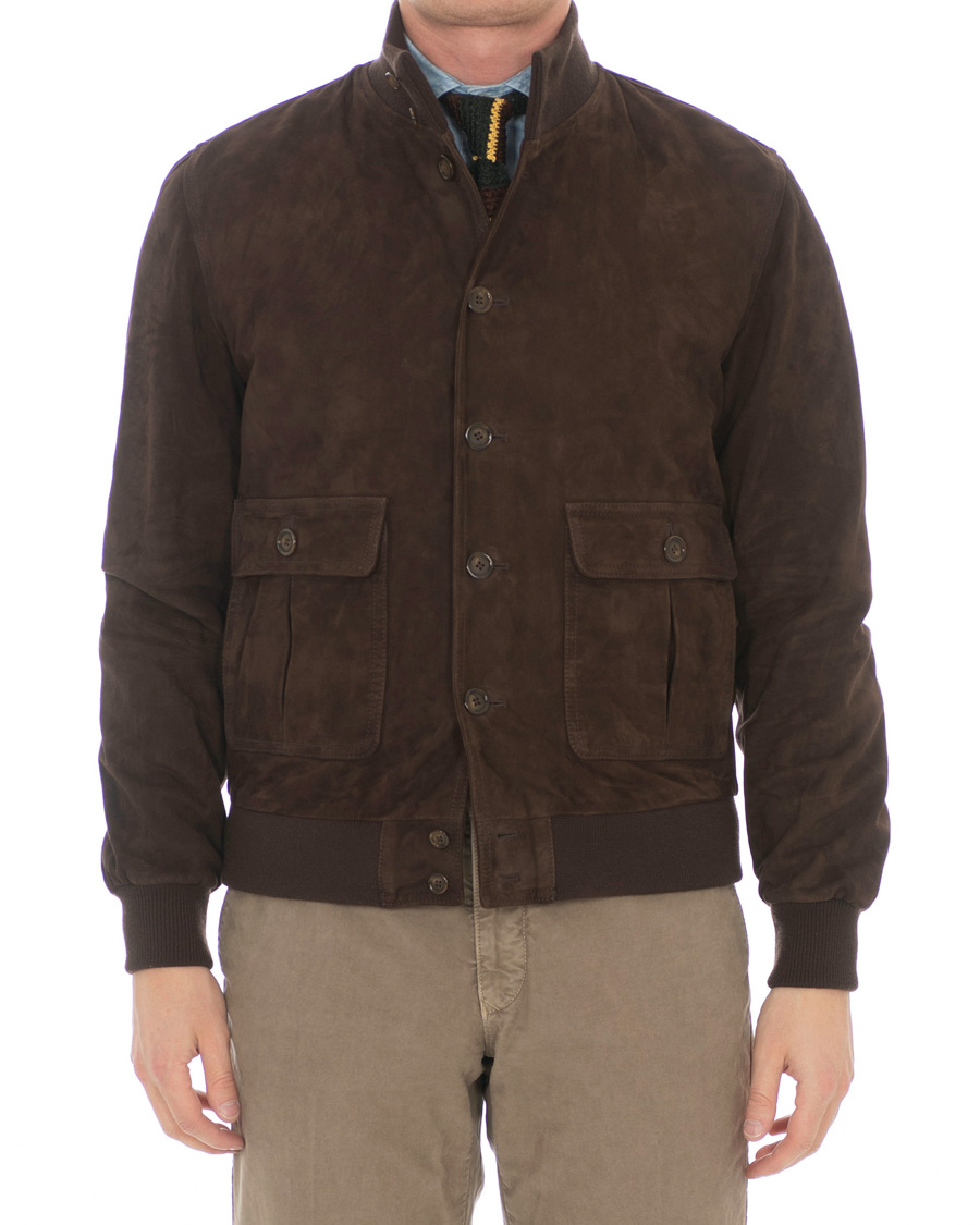 Herre | Jakker | Valstar | Valstarino Suede Jacket Dark Brown
