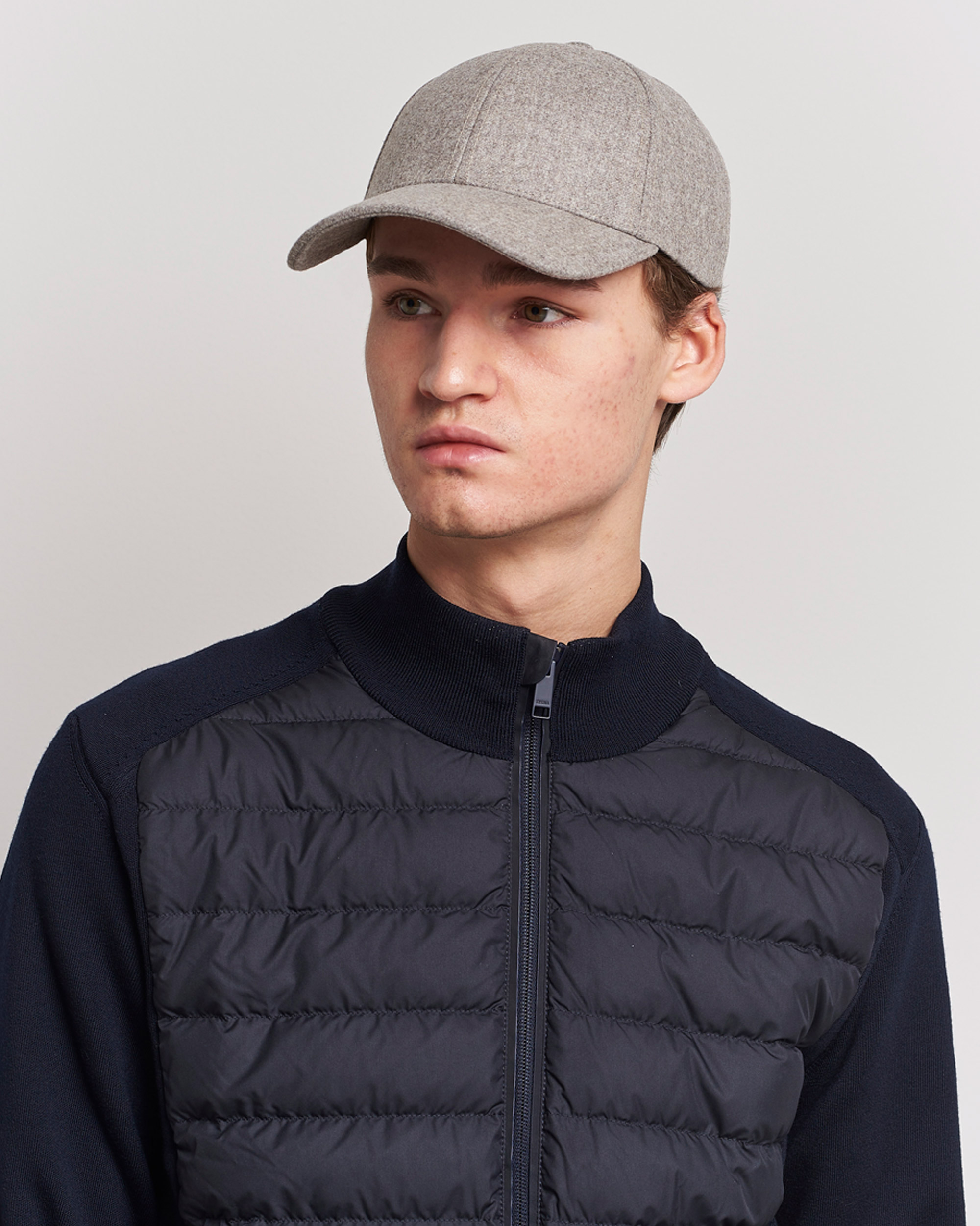 Herre | | Varsity Headwear | Flannel Baseball Cap Umber Beige