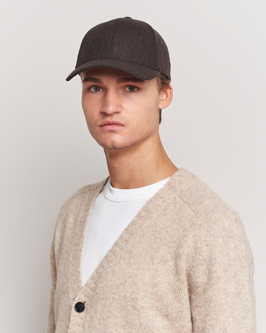 Herr | Accessoarer | Varsity Headwear | Flannel Baseball Cap Walnut Brown