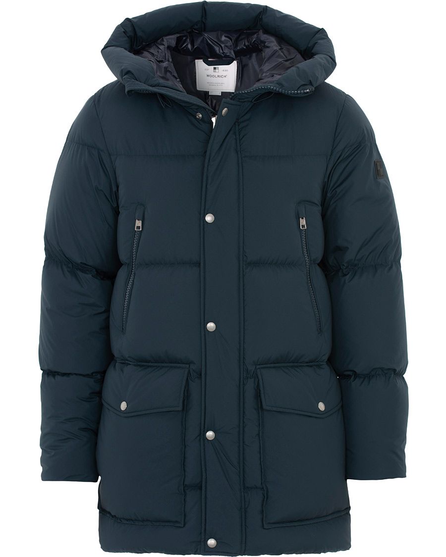 Herre | Jakker | Woolrich | Sierra Supreme Down Long Jacket Melton Blue