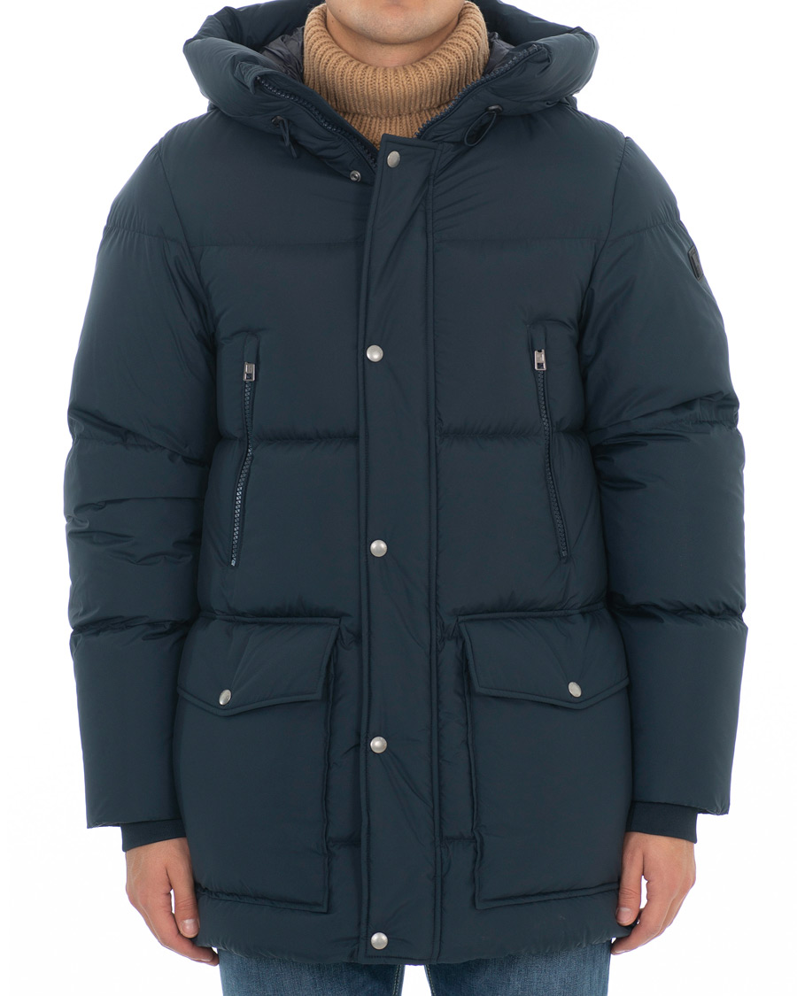 Herre | Jakker | Woolrich | Sierra Supreme Down Long Jacket Melton Blue