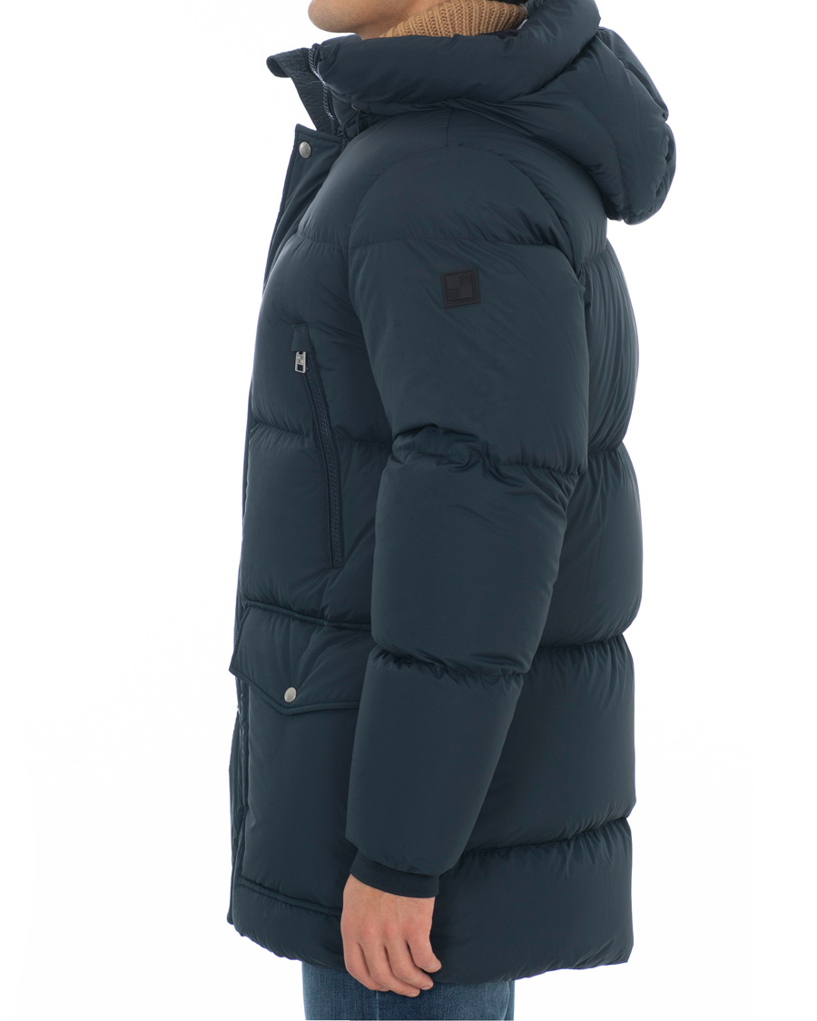 Herre | Jakker | Woolrich | Sierra Supreme Down Long Jacket Melton Blue