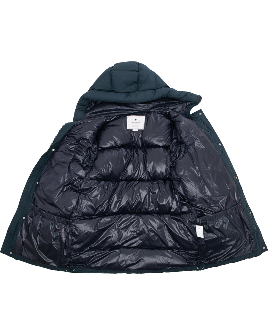 Herre | Jakker | Woolrich | Sierra Supreme Down Long Jacket Melton Blue