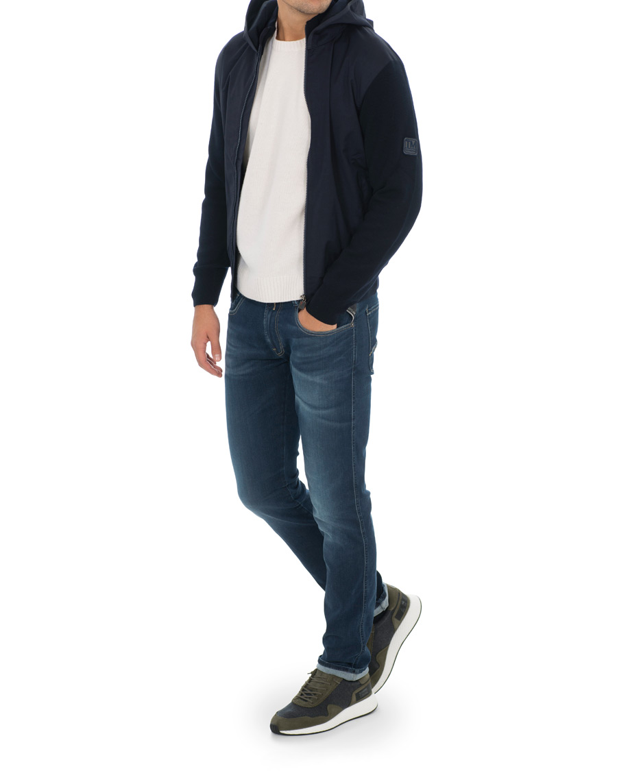 Herre | Jakker | Z Zegna | Techmerino Hybrid Hooded Jacket Navy