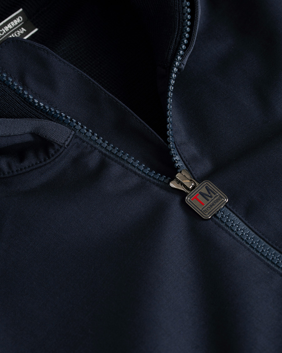 Herre | Jakker | Z Zegna | Techmerino Hybrid Hooded Jacket Navy