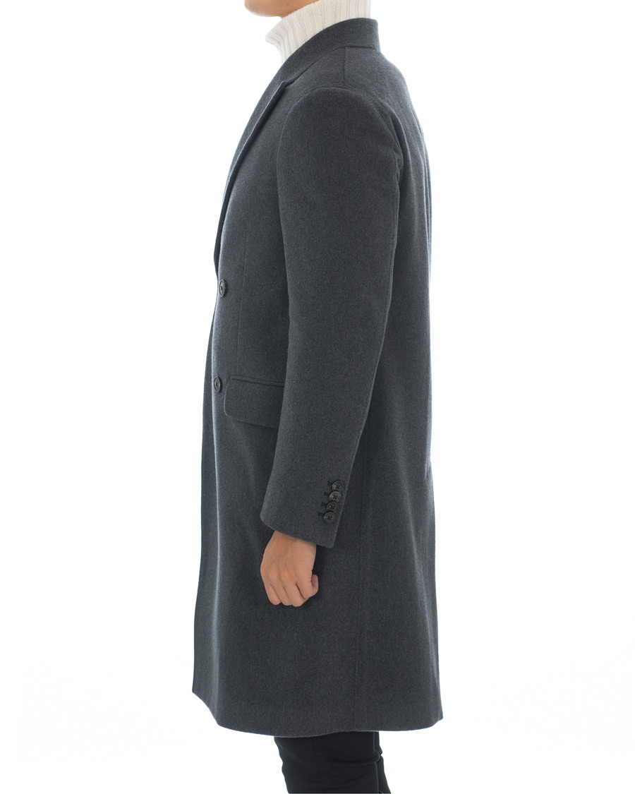Herre | Jakker | Z Zegna | Double Breasted Unlined Beaver Wool Coat Grey Melange