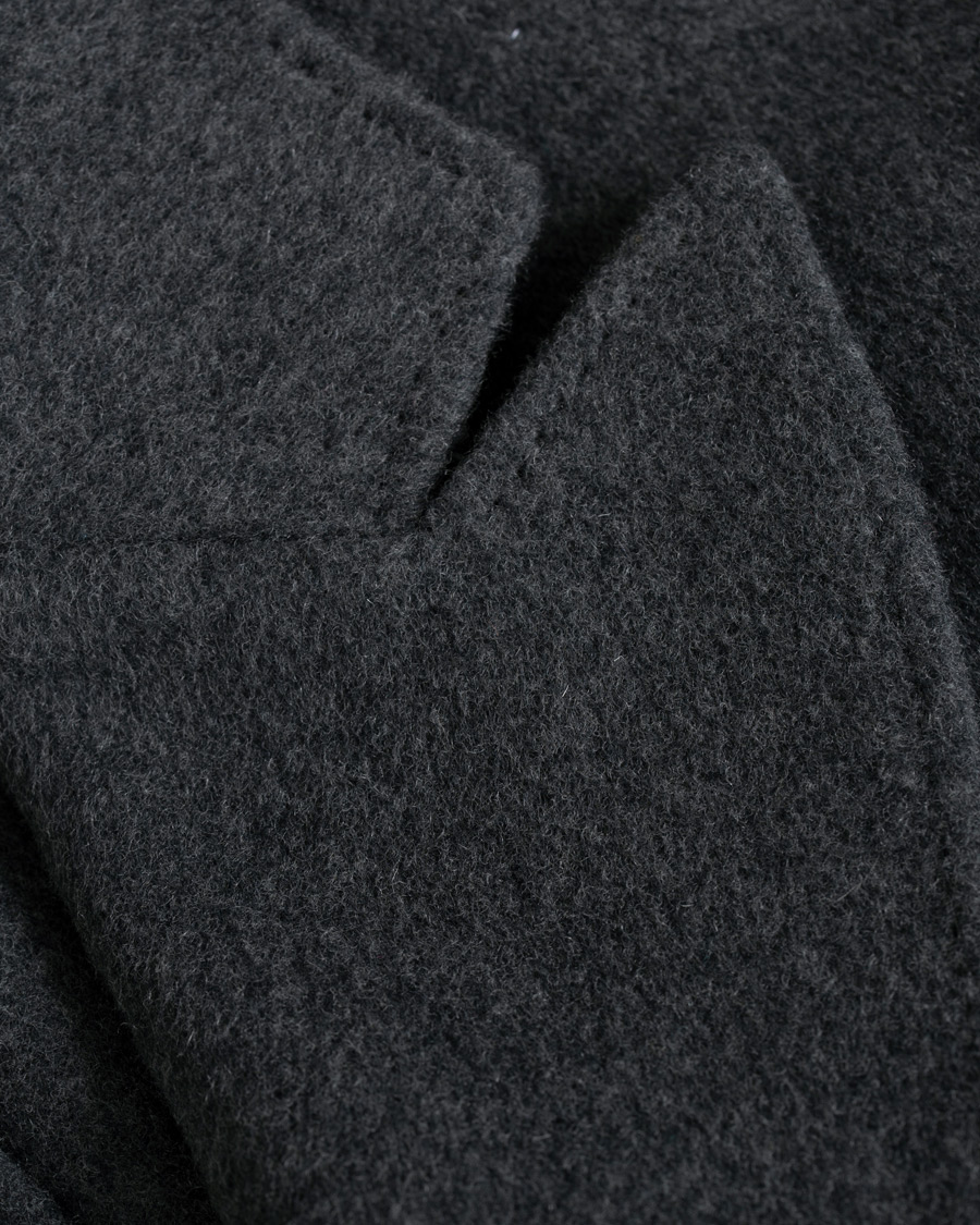 Herre | Jakker | Z Zegna | Double Breasted Unlined Beaver Wool Coat Grey Melange