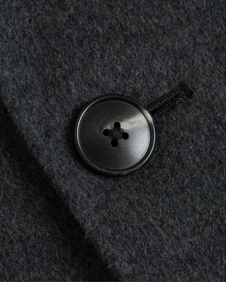 Herre | Jakker | Z Zegna | Double Breasted Unlined Beaver Wool Coat Grey Melange