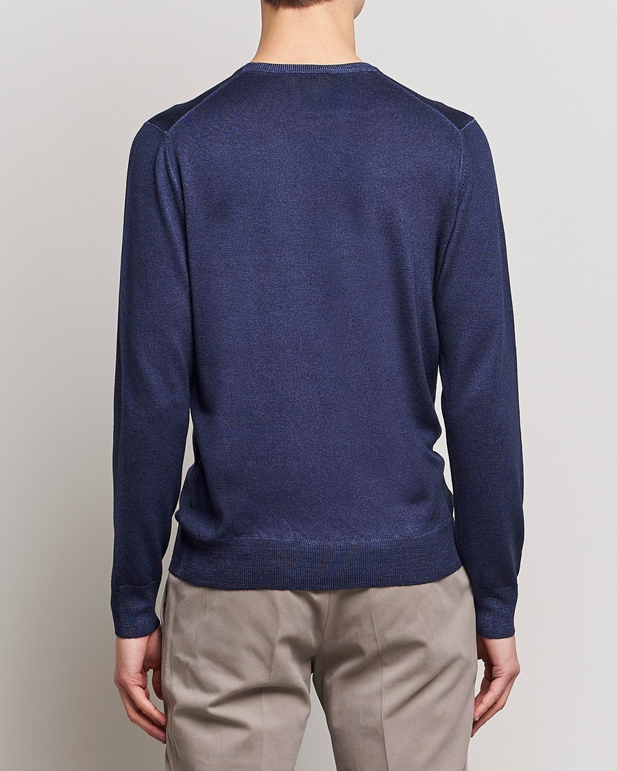 Herre | Gensere | Gran Sasso | Vintage Merino Fashion Fit Crew Neck Pullover Navy