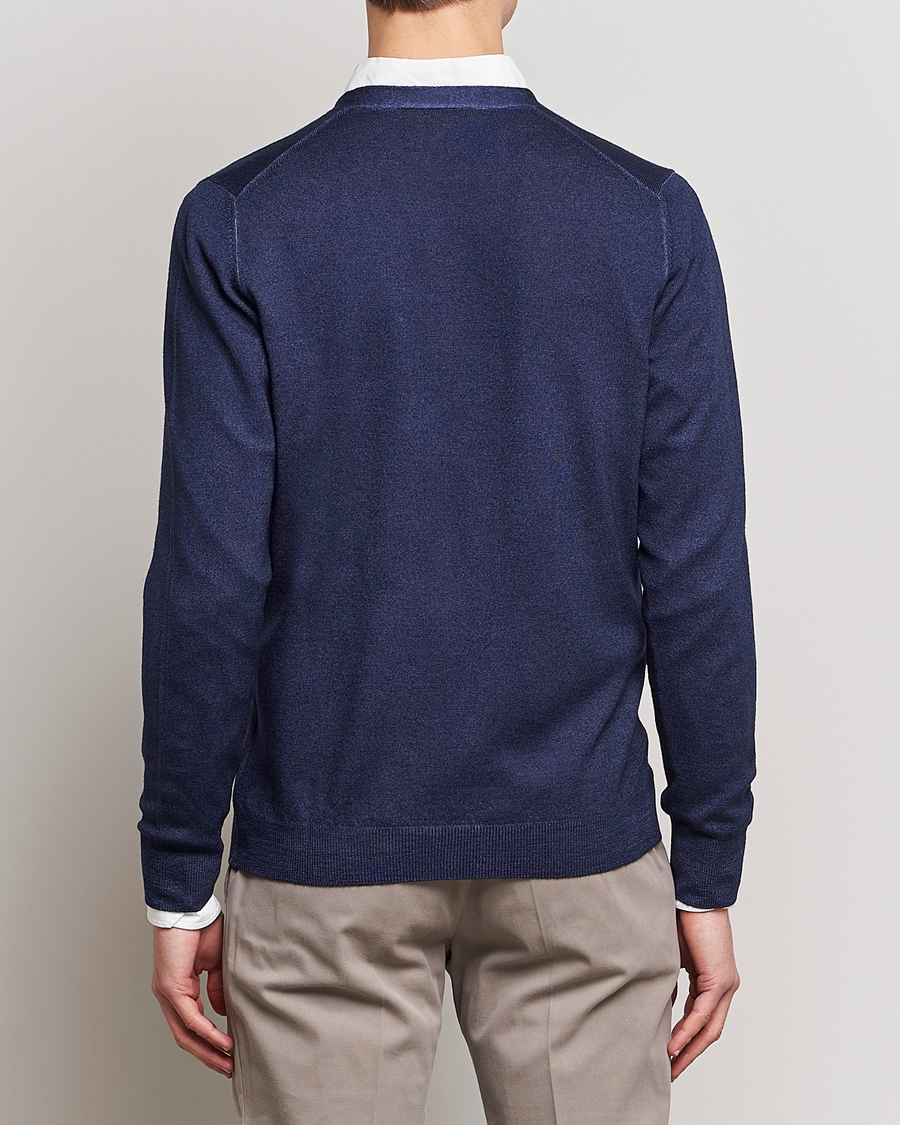 Herre | Gensere | Gran Sasso | Vintage Merino Fashion Fit Cardigan Navy