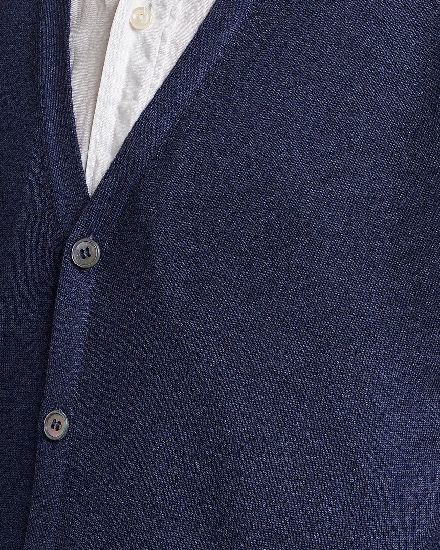 Herre | Gensere | Gran Sasso | Vintage Merino Fashion Fit Cardigan Navy