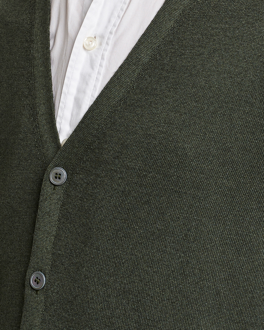Herre | Gensere | Gran Sasso | Vintage Merino Fashion Fit Cardigan Green