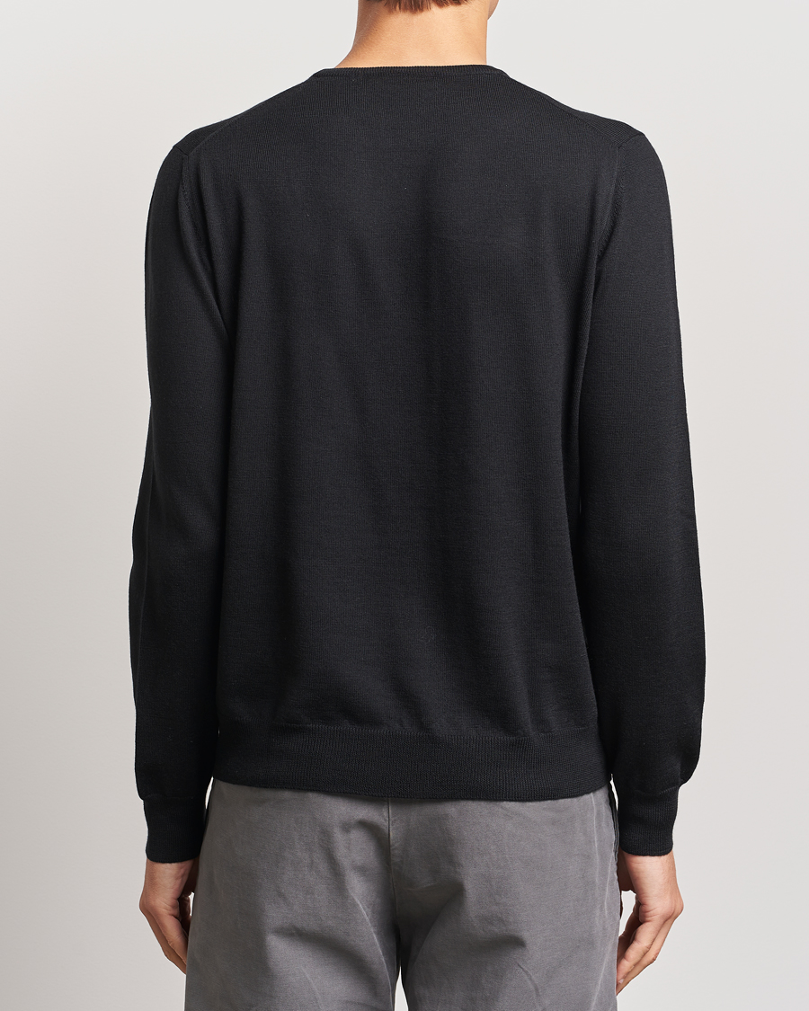Herre | Gensere | Gran Sasso | Merino Fashion Fit Crew Neck Pullover Black