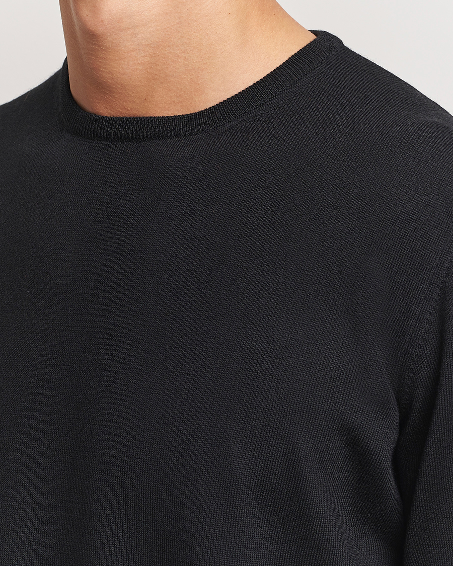 Herre | Gensere | Gran Sasso | Merino Fashion Fit Crew Neck Pullover Black