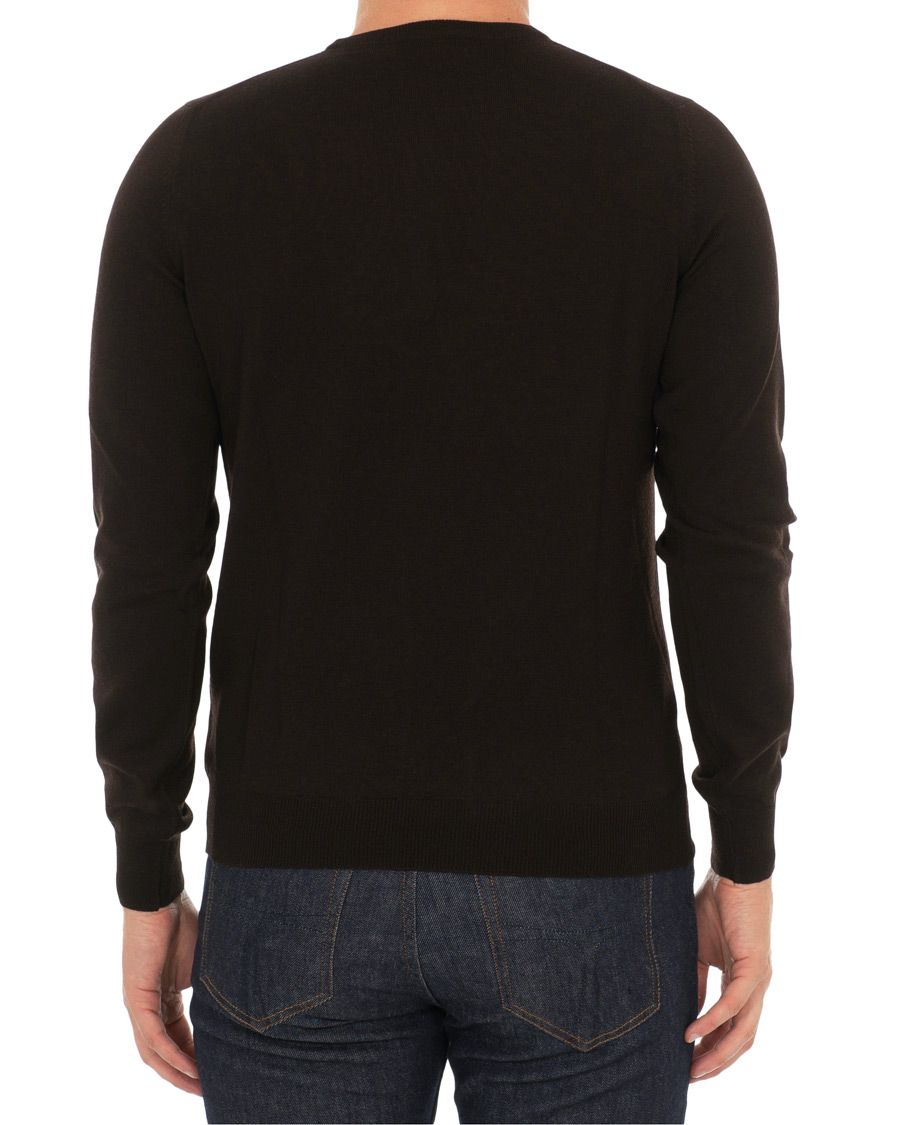 Herre | Gensere | Gran Sasso | Merino Fashion Fit Crew Neck Pullover Brown
