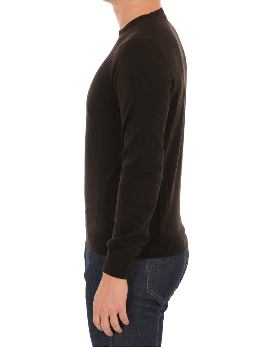 Herre | Gensere | Gran Sasso | Merino Fashion Fit Crew Neck Pullover Brown